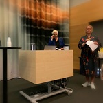 Textile Art Conference. Lotte Nilsson-Välimaa och Katarina Wiklund hälsar välkomna © Fiber Art Sweden